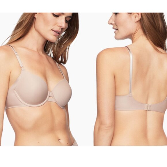 Warner's Other - Warners No Side Effects BraUnderwire Satin Padded Cups Back Smoothing 38B 01356